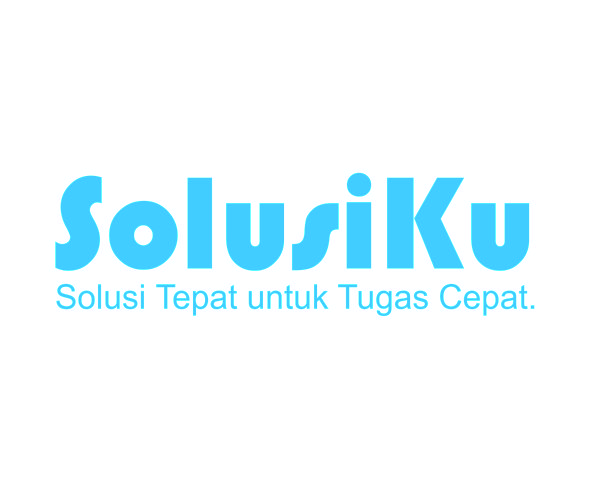 Ilustrasi tim profesional SolusiKu sedang bekerja di ruang kerja modern dengan perangkat komputer dan dokumen